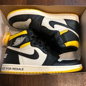 air jordan 1 not for resale yellow